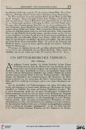 Ein mittelrheinisches Tafelbild