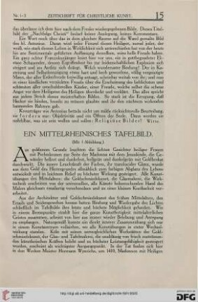 Ein mittelrheinisches Tafelbild