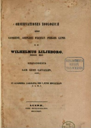 Observationes Zoologicae