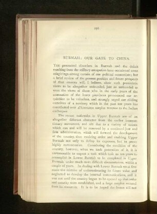 Burmah: Our Gate to China.