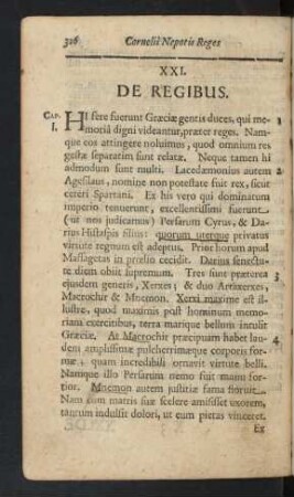 XXI. De Regibus.