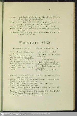 Wintersemester 1874/75