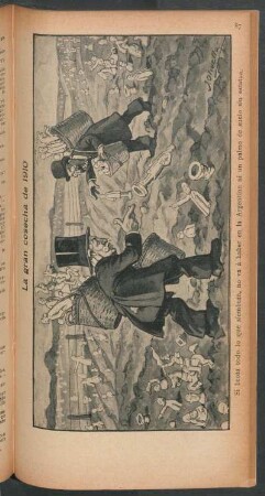 La gran cosecha de 1910 - [Caricatura] : Si brota todo lo que siembran, no va a haber en la Argentina ni un palmo de suelo sin statua