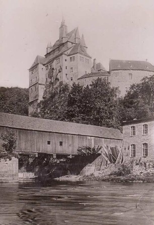 Kriebstein, gedeckte Holzbrücke