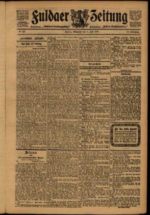 Zweite Ausgabe vom Mittwoch, den 03. Juli 1907.