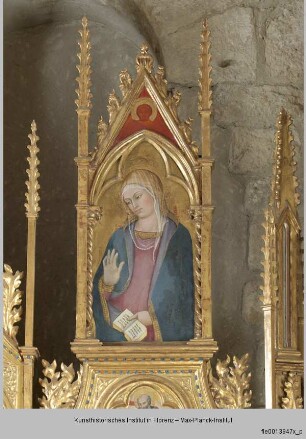 Altar : Rechter Flügel mit Erzengel Michael und dem Heiligen Franziskus von Assisi