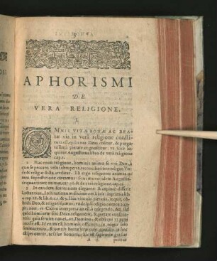 Aphorismi De Vera Religione.