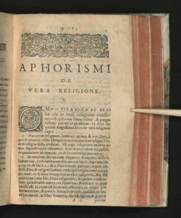 Aphorismi De Vera Religione.
