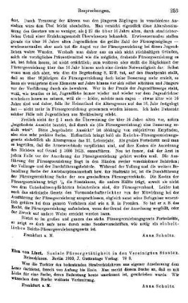 253, Elsa von Liszt. Soziale Fürsorgetätigkeit in den Vereinigten Staaten. 1910