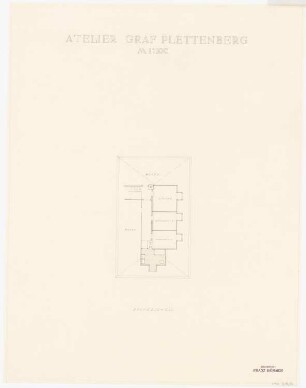 Atelier Bernhard Graf von Plettenberg, Berlin-Dahlem: Grundriss Dachgeschoss 1:100