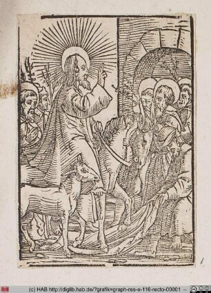 Jesu Einzug in Jerusalem.
