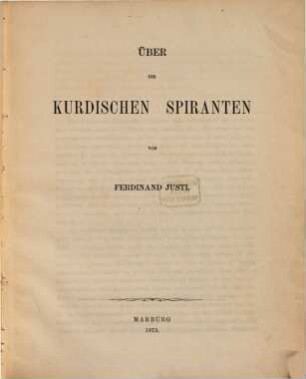 Über die kurdischen Spiranten
