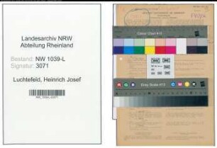 Entnazifizierung Heinrich Josef Luchtefeld , geb. 20.03.1898 (Lehrer)