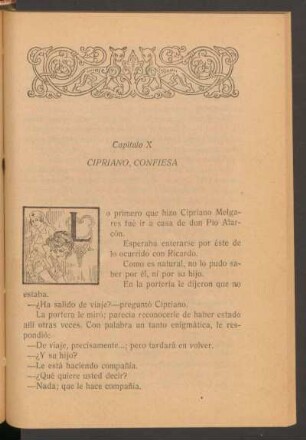 Capítulo X - Cipriano, confiesa