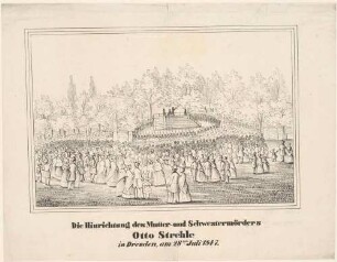 Die Hinrichtung des Doppelmörders Otto Strehle (1823-1847) in Dresden am 28. Juli 1847