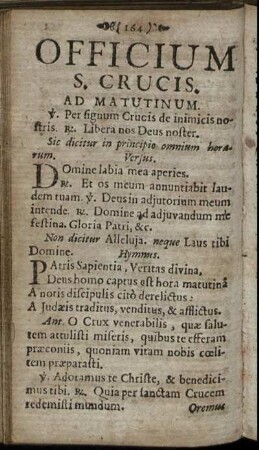 Officium S. Crucis. - Officium S. Angeli Custodis.
