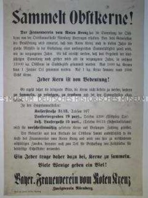 Aufruf zur Sammlung von Obstkernen zur Ölgewinnung