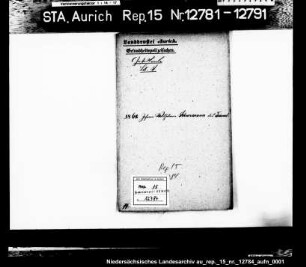 Unterbringung der geisteskranken Johanna Wilhelmina Schuirmann aus Timmel in der Privatpflegeanstalt in Neu-Sandhorst