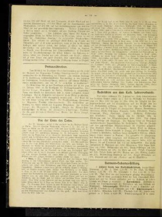 Von der Ernte des Todes : [Caroline Bandenhoff] ; [Wilh. Heyming] ; [Karl Tücking] ; [Nekrolog]