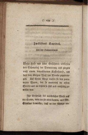 Zwölftes Kapitel. Lob des Despotismus.