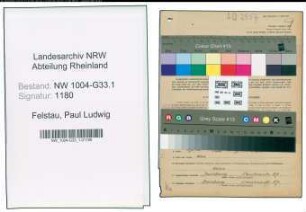 Entnazifizierung Paul Ludwig Felstau , geb. 24.08.1898 (Lehrer)