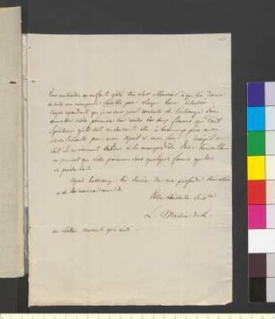 Brief von Martin, Louise an Goethe, Johann Wolfgang von