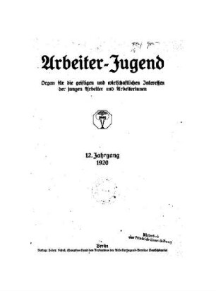 12: Arbeiter-Jugend - 12.1920