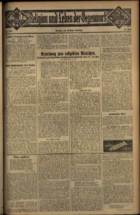 Vierte Ausgabe vom Sonntag, den 13. Mai 1934.