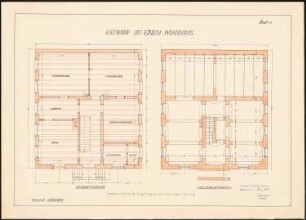 Wohnhaus: Grundriss KG und EG,