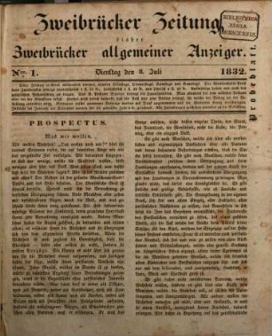 Zweibrücker Zeitung, 1832,7/12