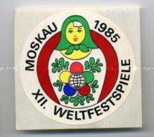 Weltfestspiele der Jugend und Studenten, 12., Moskau, Aufkleber