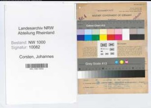 Entnazifizierung Johannes Corsten, geb. 02.12.1907 (Arzt)