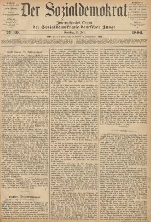 No 30. Sonntag, 25. Juli. 1880.