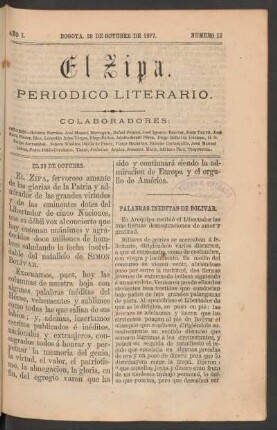 Palabras inéditas de Bolívar.