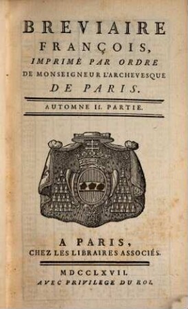 Breviaire François. [3],2, Automne II. Partie