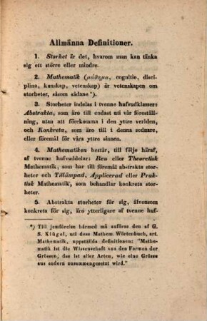 Strödda Anteckningar rörande grunderna af Arithmetiken och Geometrien, samt Arithmetiska Geometrien : Respond., 1
