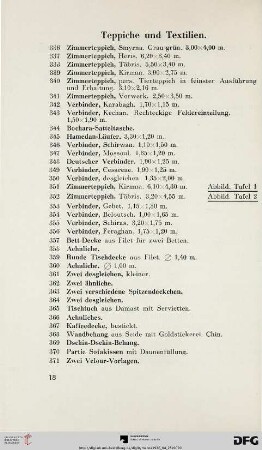 Teppiche und Textilien (Nr. 336-371)