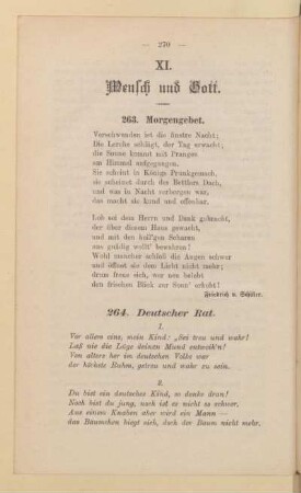 XI. Mensch und Gott