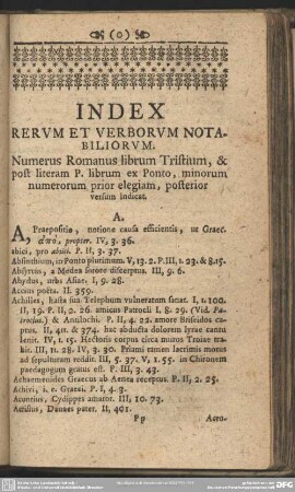 Index Rerum Et Verborum Notabiliorum