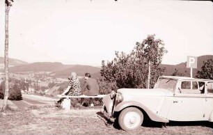 Schmiedeberger Pass: Rast, Gebhard und Aju, Parkplatz am Schmiedeberger Pass