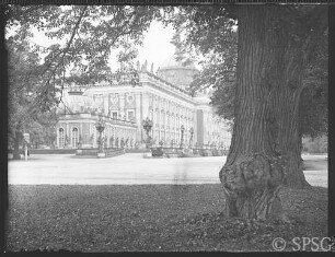 Potsdam, Neues Palais, Gartenseite.