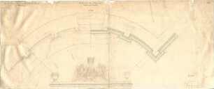Neureuther, Gottfried von; München; Akademie der bildenden Künste - Eckportal 3. OG - Gesims (Grundriss, Teilansicht, Querschnitt)