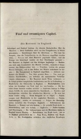 Fünf und zwanzigstes Capitel.