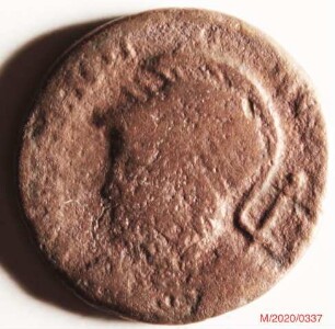 Römische Münze, Nominal Follis, Prägeherr Constantinus I., Prägeort Rom, Original