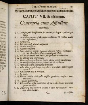 121-132, Caput VII. ultimum. Contraria cum Affinibus