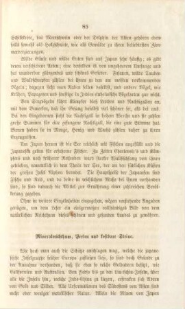 Mineralreichthum, Perlen und kostbare Steine