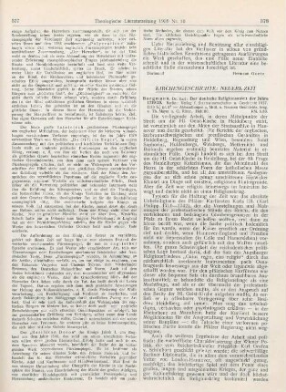 378-379 [Rezension] Borgmann, Karl, Der deutsche Religionsstreit der Jahre 1719/20