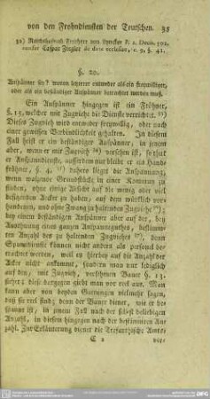 §. 20. Anspänner sey? wovon letzterer entweder als ein freywilliger, oder als ein beständiger Anspänner betrachtet werden muß