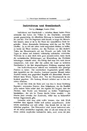 Individuum und Gesellschaft