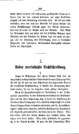 Ueber vereinfachte Rechtschreibung